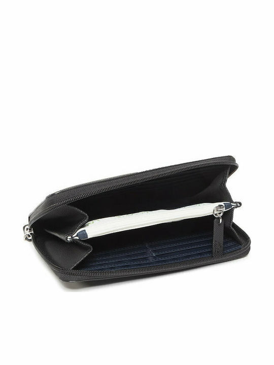 Large Leather Women's Wallet Classic Black