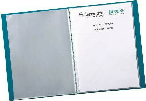 Foldermate Clipboard Flexible with 30 plastic sleeves Slides for Paper A4 Pink 1pcs