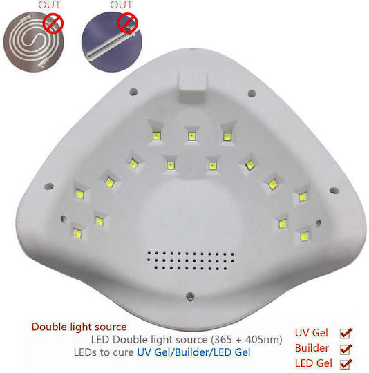 Φουρνάκι Νυχιών UV / LED Μπαταρίας 24W Λευκό