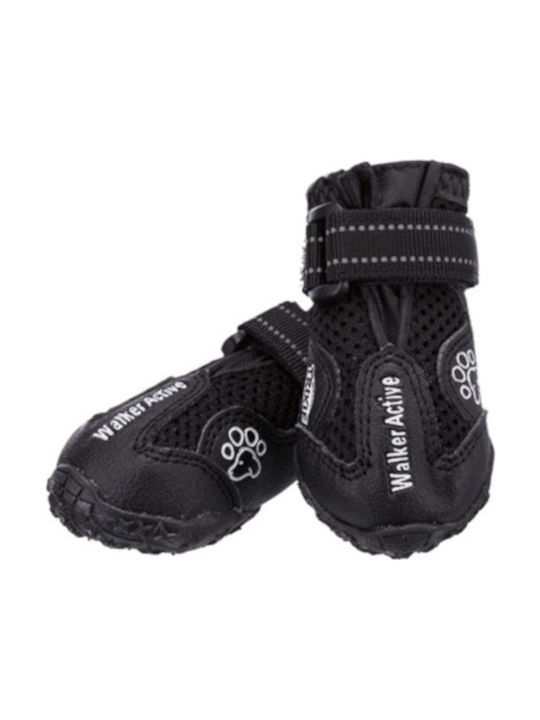 Trixie Walker Active Shoes Dog Velcro Boots Black XS/S Black 2pcs in Black Color