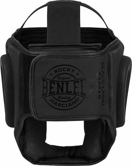 Benlee Caesar Adult Open Face Boxing Headgear Synthetic Leather Black