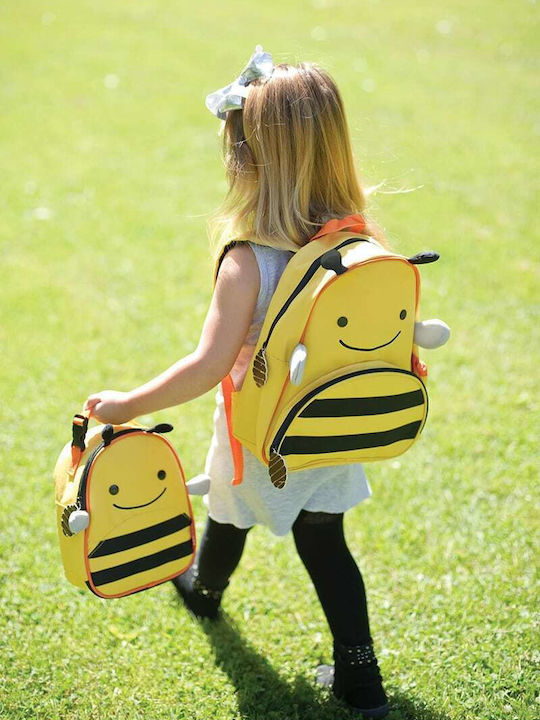 Skip Hop Zoo Bee School Bag Backpack Kindergarten Yellow with Water Bottle Holder