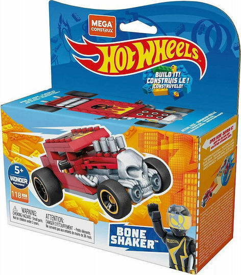 Mega Bloks Building Blocks Mega Construx Hot Wheels Bone Shaker For 5+ Years 118 Pieces