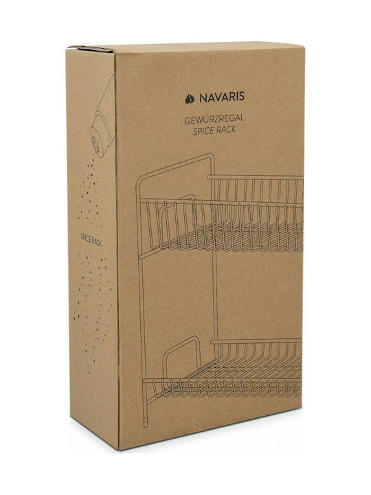 Navaris Επιτραπέζια Βάση Μεταλλική 30x14.5x26εκ. Ασημί