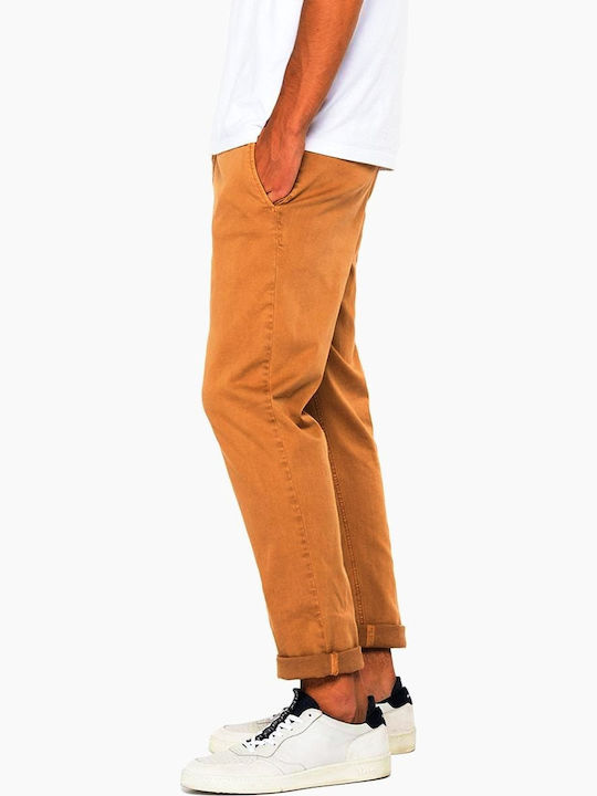 Benni Trousers Chino Elastic in Regular Fit Orange