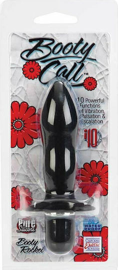 Easytoys Booty Rocket Vibrating Butt Plug Πρωκτική Σφήνα με Δόνηση Black 13cm