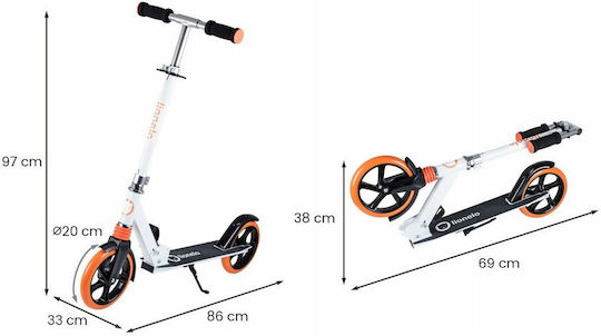 Lionelo Kids Scooter Foldable Luca 2-Wheel White