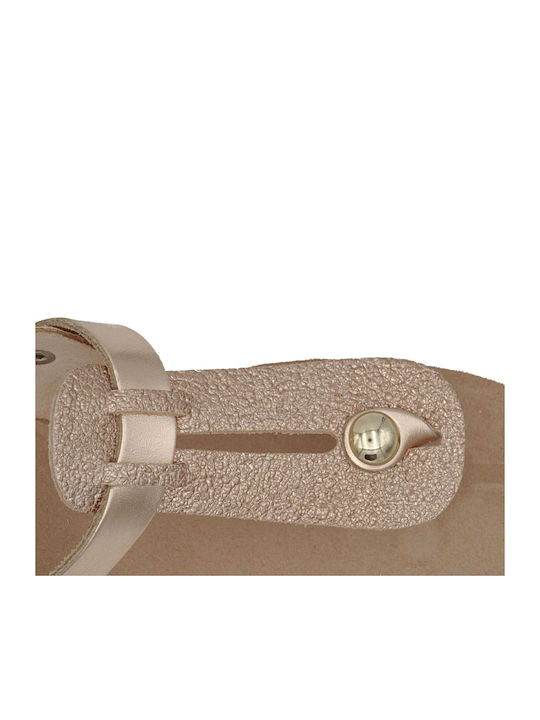 Mirabella Leather Women's Flat Sandals Anatomic Rosegold