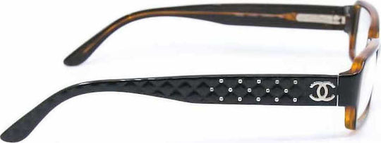 Chanel Plastic Eyeglass Frame Black 3093 542