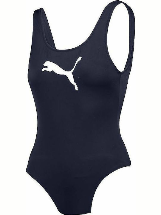 Sportlicher Badeanzug Marineblau