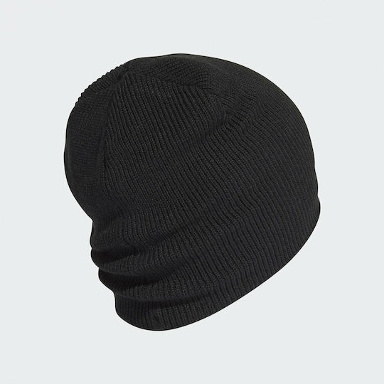 Performance Beanie Unisex Beanie with Rib Knit in Black color