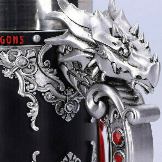 Nemesis Now Dungeons & Dragons Tankard Logo Pahar pentru bere din Plastic în Culoare Negru 1buc