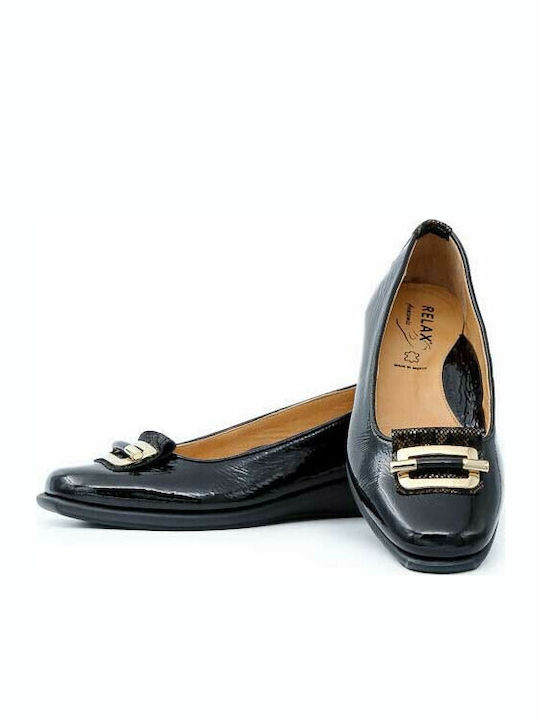 2172-334 Patent Leather Women's Loafers in Black Color E-2172