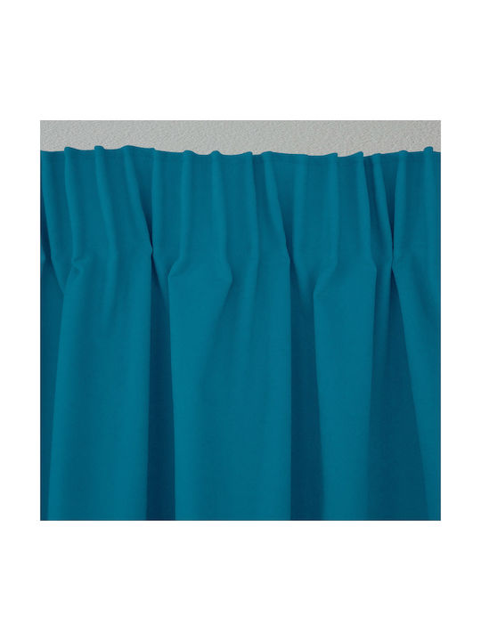 Lino Home Перде с Плик с Писалка Renas Петролен 140x280см