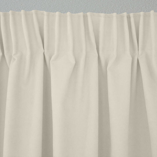 Lino Home Curtain with Pencil Pleat Renas Cream 140x280cm