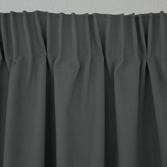 Lino Home Curtain with Pencil Pleat Renas Gray 140x280cm