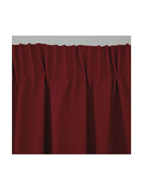 Lino Home Перде с Плик с Писалка Renas Бордо 140x280см