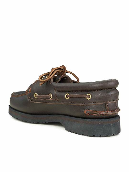 Memphis Men's Leather Boat Shoes Brown