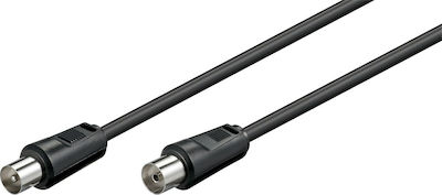 Goobay Cablu Antenă Coaxial de sex masculin - Coaxial de sex feminin Negru 5m (11723)