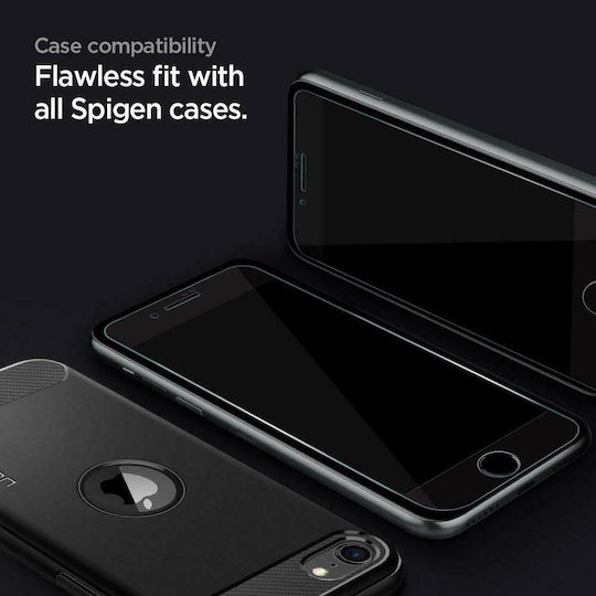 Spigen Full Face Tempered Glass Negru (iPhone SE 2022 / 2020 / 8 / 7)