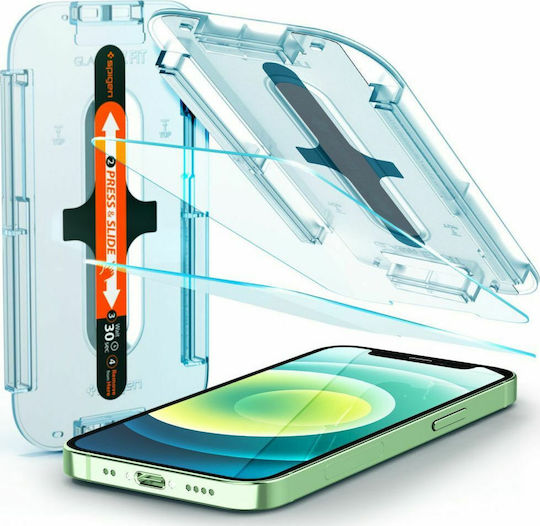 Spigen GLAS.tR EZ Fit Закалено стъкло 2бр (iPhone 12 mini)
