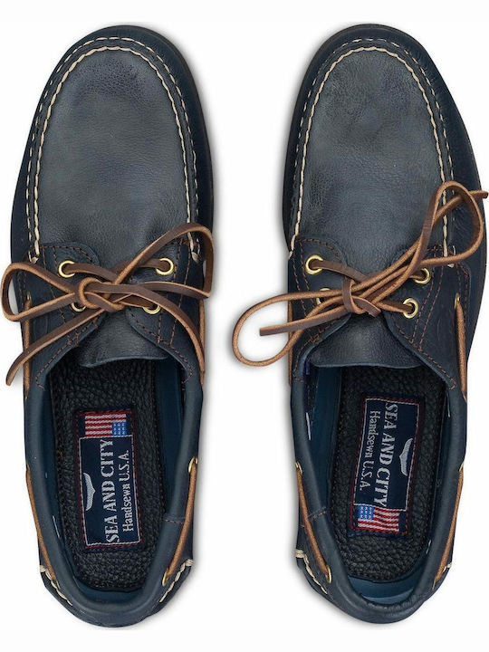 Dallas Δερμάτινα Ανδρικά Boat Shoes Azul