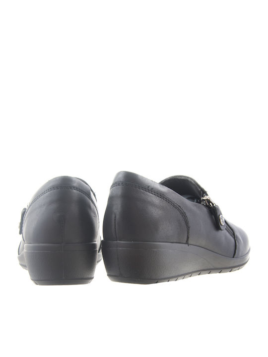 Imac Anatomic Women's Leather Slip-Ons Black