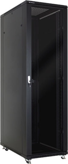 Safewell Boden Rack-Schrank 22U Unmontiert 60x80x116.6cm Schwarz SNB6822
