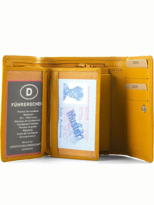 350 Small Leather Women's Wallet Classic Yellow