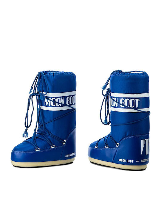 Icon Nylon Γυναικείες Μπότες Χιονιού Μπλε