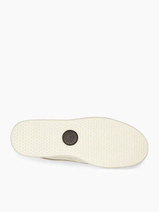 Piele Slip-on-uri pentru bărbați Albe