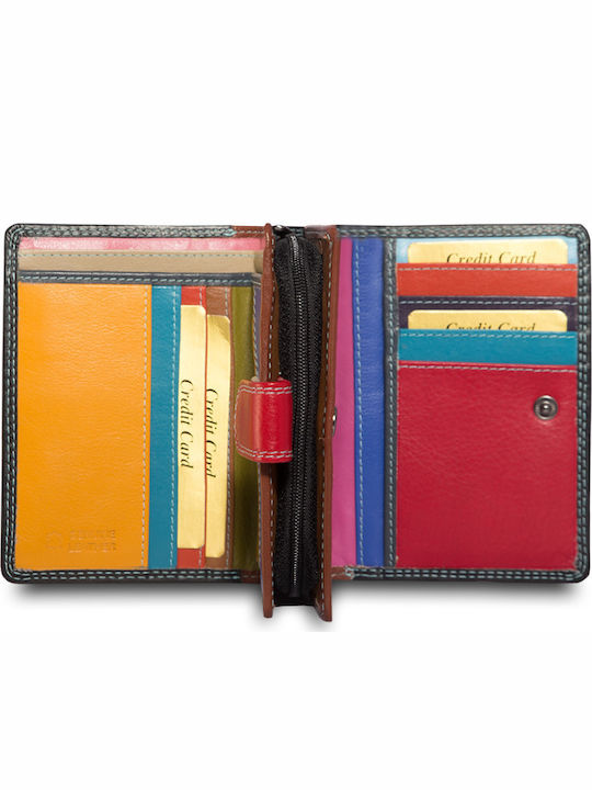 Small Leather Women's Wallet Classic with RFID Red