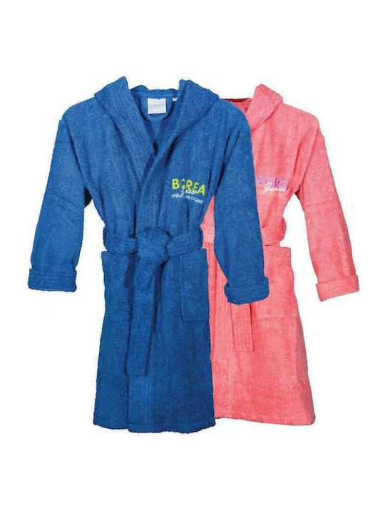 Borea Kids Hooded Bathrobe Junior Coral