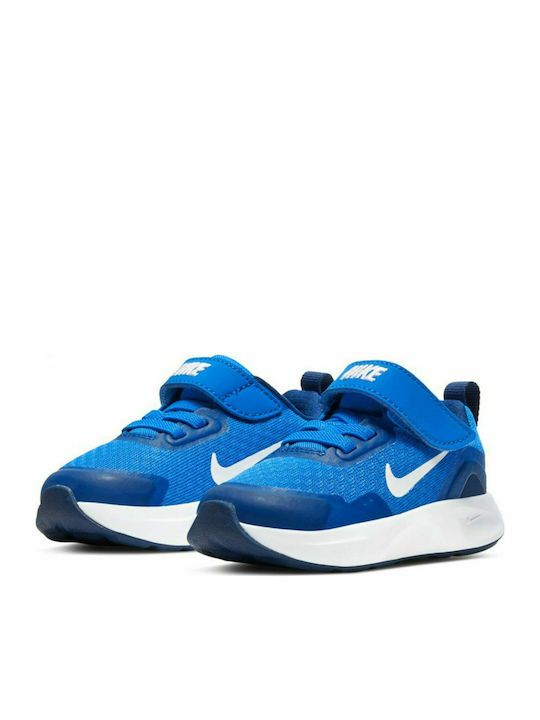 Wearallday Td Kids Sports Shoes Running with Hoop & Loop Closure Blue
