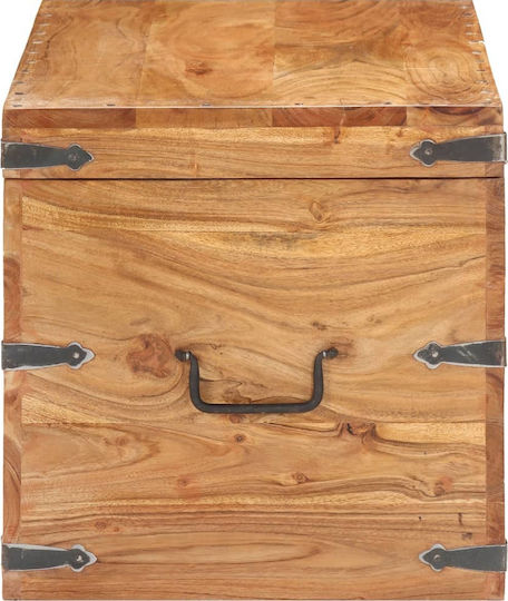 vidaXL Wooden Decorative Trunk Beige 90x40x40cm