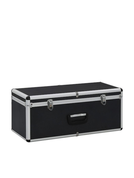 vidaXL Metallic Decorative Trunks Set Black 3pcs