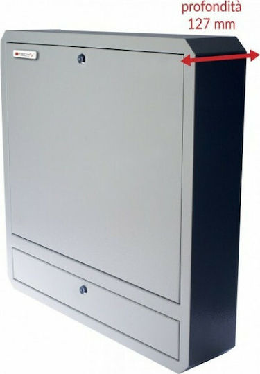 Techly Wall Mounted Rack Cabinet 59.6x12.7x59.6cm Gray ICRLIM01