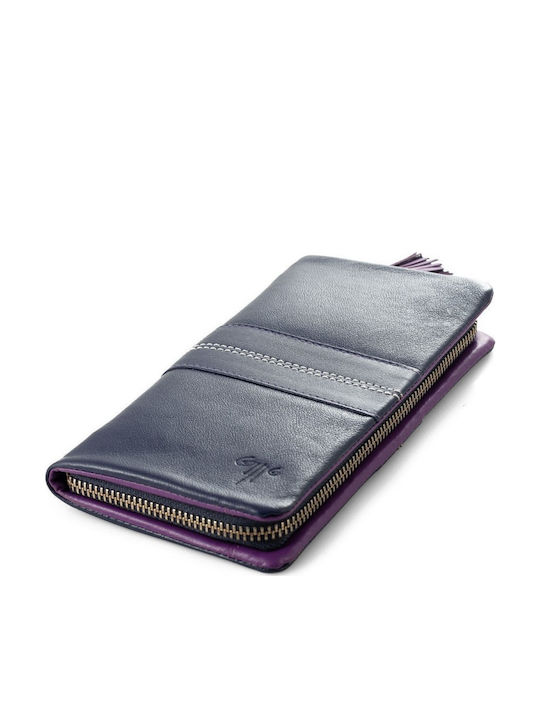 125M Large Leather Women's Wallet Purple