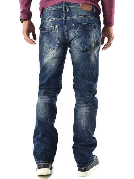 Camaro 16501-305-0323 Pantaloni de Bărbați din Jean în Linie Dreaptă Albastru marin