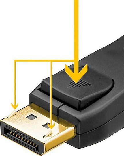 Goobay Kabel DisplayPort-Stecker - DisplayPort-Stecker 3m Schwarz (49960)