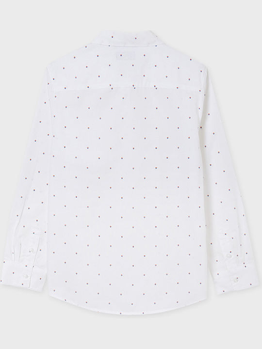 Mayoral Kids Polka Dot Shirt White