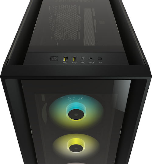Corsair iCUE 5000X RGB Gaming Midi Tower Computer Case with Side Window Black