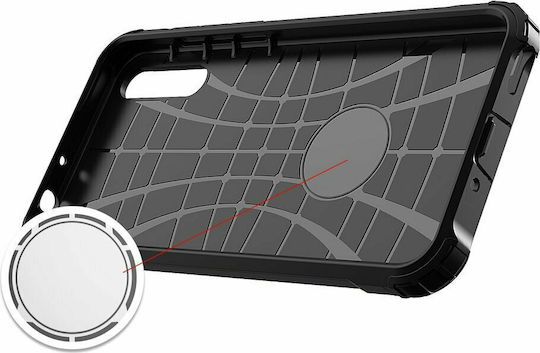 Hurtel Tough Armor Back Cover Πλαστικό Μαύρο (Huawei P Smart S / Y8P)