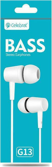 Celebrat G13 In-Ear Freihändig Kopfhörer mit Stecker 3.5mm Weiß