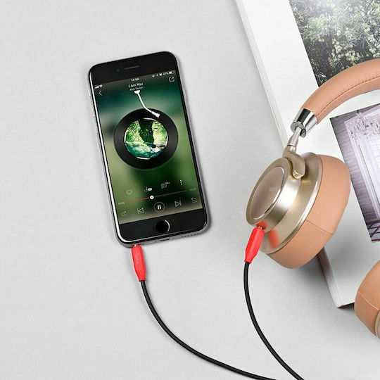 Hoco Hoco TRRS 3.5mm Male to 3.5mm Male Audio Cable Black 1m with Gold Plated Terminals