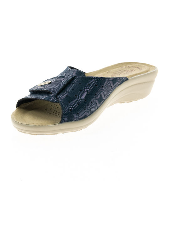 Fly Flot T4A57 Women's Flat Sandals Anatomic in Navy Blue Color T4A57 GE