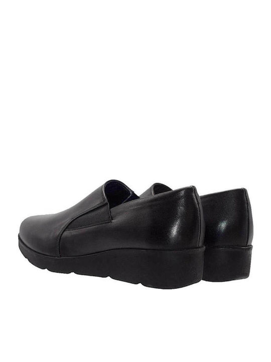 Aerostep Anatomic Women's Leather Slip-Ons Black