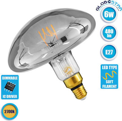 GloboStar Λάμπα LED για Ντουί E27 Θερμό Λευκό 480lm Dimmable