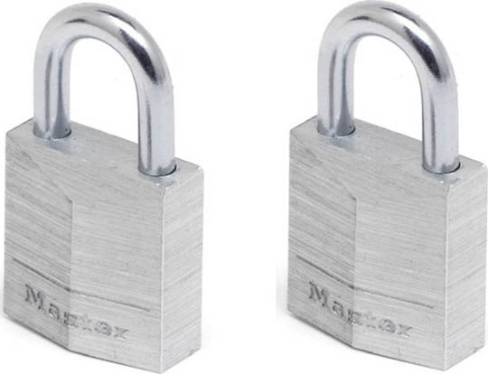 Master Lock 9120EURT Aluminum Padlock Brass with Key Set 20mm 2pcs