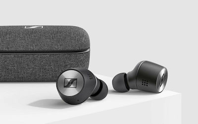 Momentum True Wireless 2 In-Ear Bluetooth-Freisprecheinrichtung Kopfhörer mit Schweißresistenz und Ladeetui Schwarz